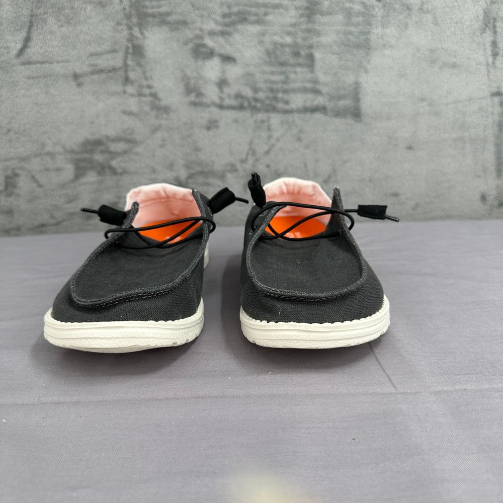 Hey Dude Wendy Slip On Shoes Womens 10 Off Black Chambray Comfort Walking - Picture 2 of 9